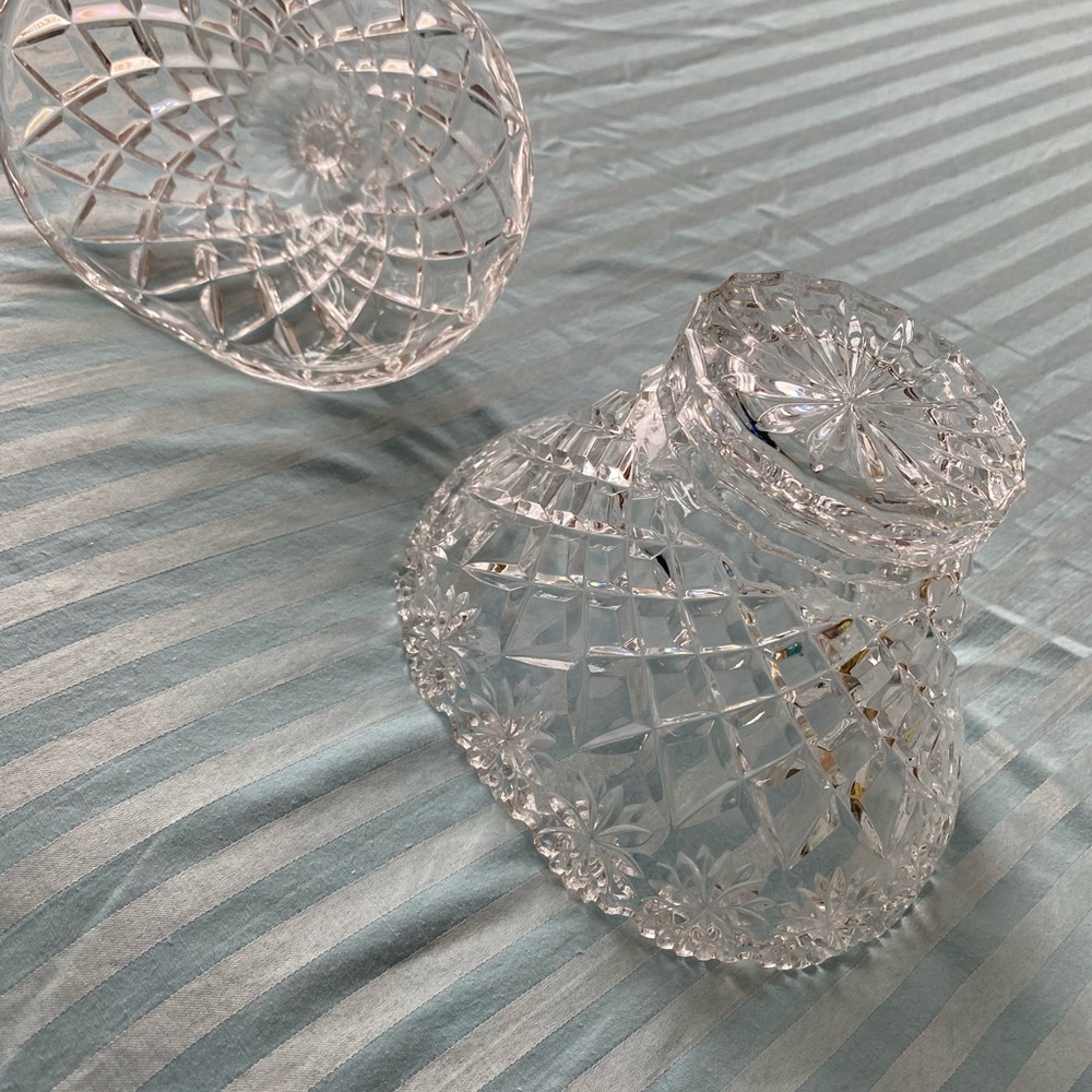 Marquis by Waterford dish with fan lid - Picture 9 of 11